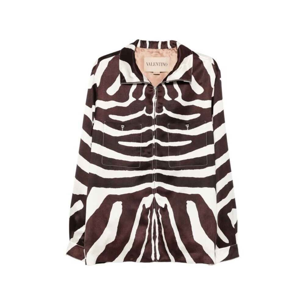Valentino Brown Jackets - Shirt Jackets Men
